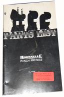 Rousselle Punch Press Parts Manual 1974